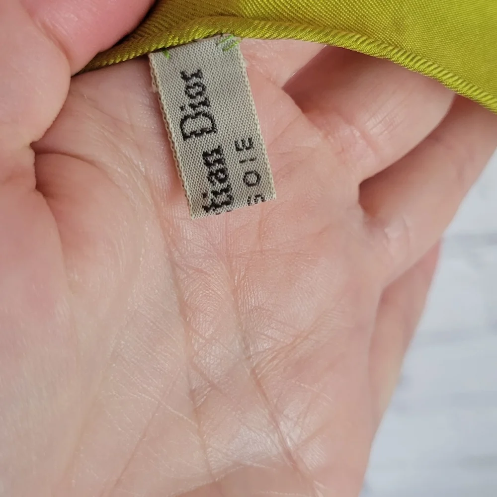 VTG DIOR Geometric Silk Twill Scarf